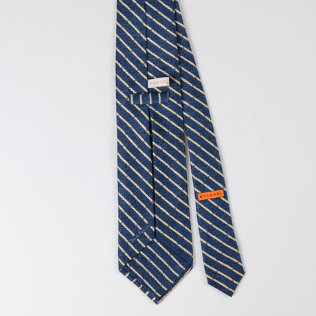 Back of Vintage Bvlgari Striped Patterned Tie