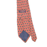 Back Back Detail of Vintage 1990's Roundtree & Yorke Horsebit Geometric Patterned Tie
