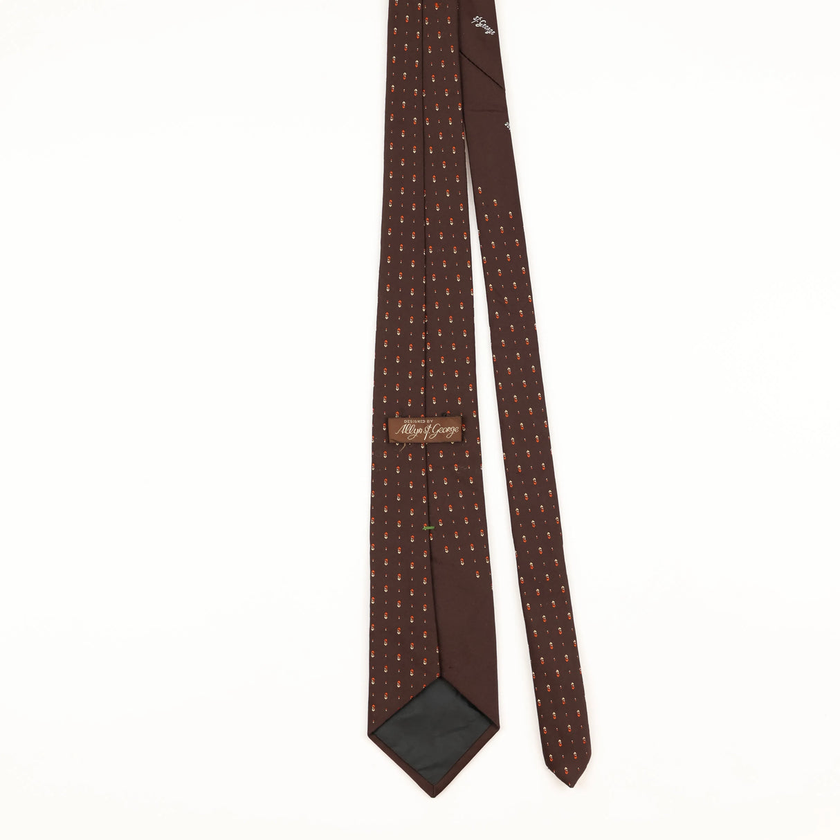 Back of Vintage 1980's St George Geometric Patterned Tie