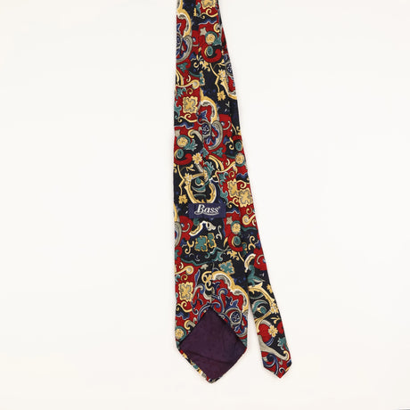 Back of Vintage 1990's Baroque Geometric Patterned Tie