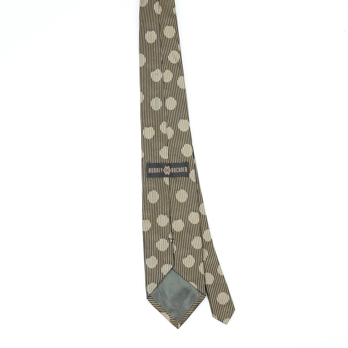 Back Back of Vintage 1990's Polka Dot Patterned Tie