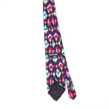 Back Back of Vintage 1990's Halston Geometric Patterned Tie