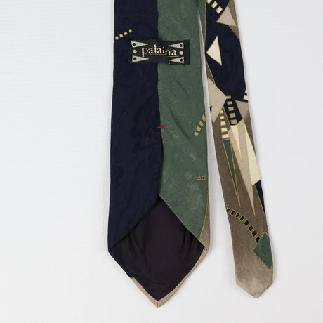Back Detail of Vintage Abstract Patterned Tie