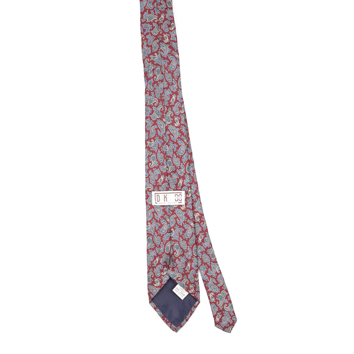 Back Back of Vintage 1990's Paisley Patterned Tie