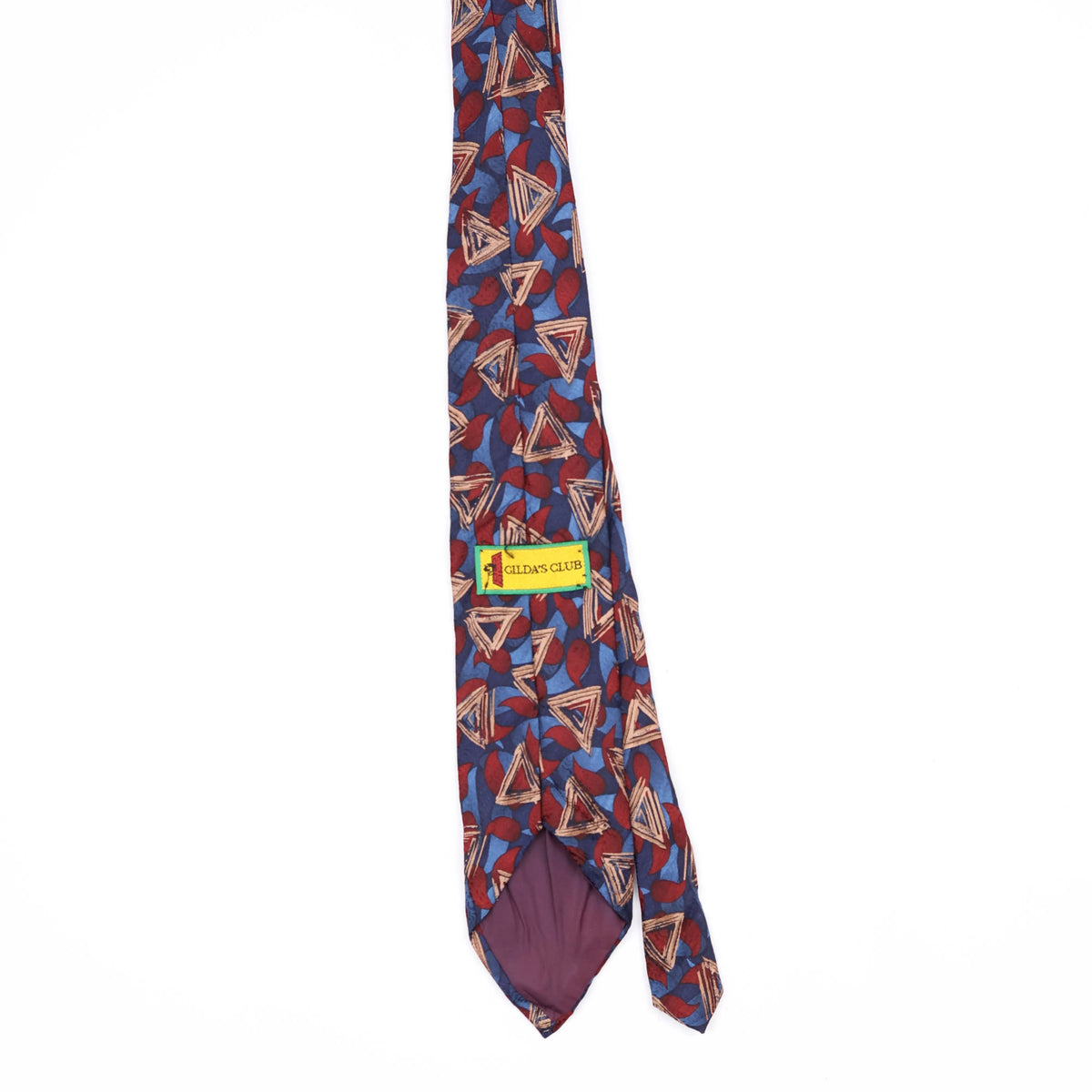 Back Back of Vintage 1990's Geometric Patterned Tie