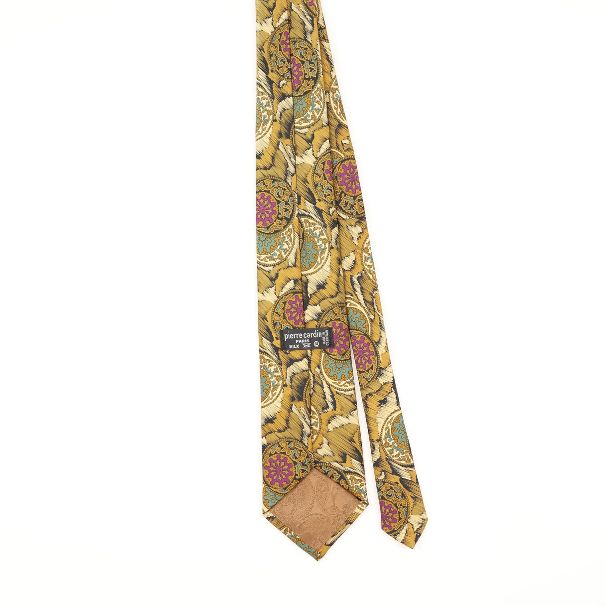 Back of Vintage 1990's Pierre Cardin Abstract Patterned Tie