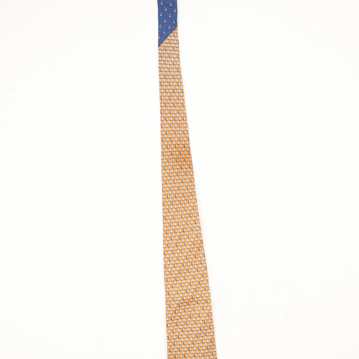 Damage of Vintage 1990's Tommy Hilfiger Sailing Boats Geometric Patterned Tie