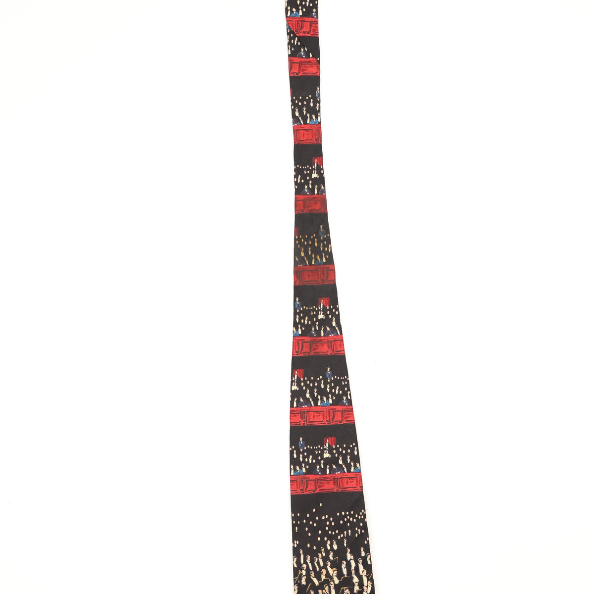 Damage of Vintage 1990's Cambridge Classics Opera Abstract Patterned Tie