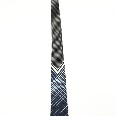 Damage of Vintage 1980's Lanvin Geometric Patterned Tie