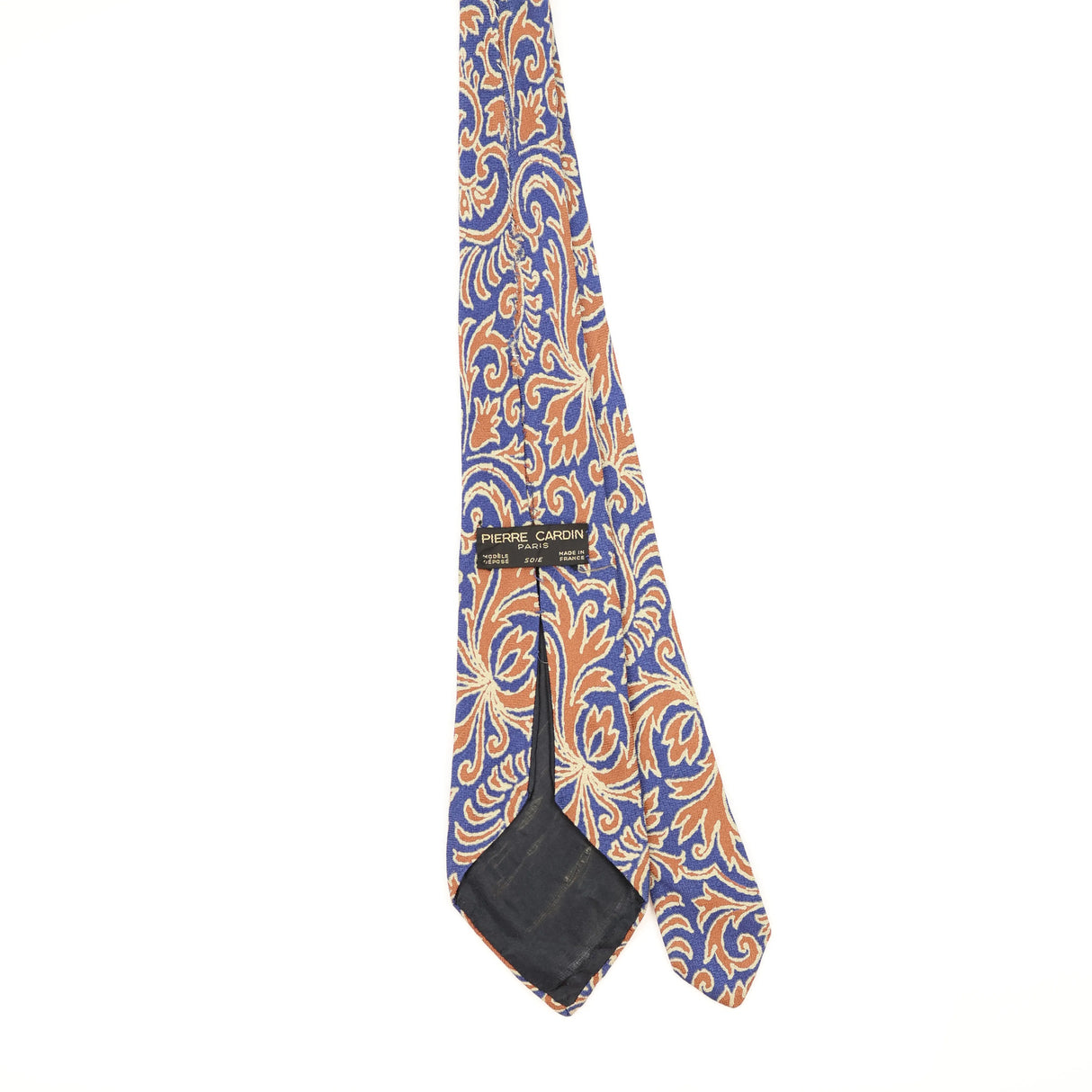 Damage of Vintage 1980's Pierre Cardin Geometric Patterned Tie