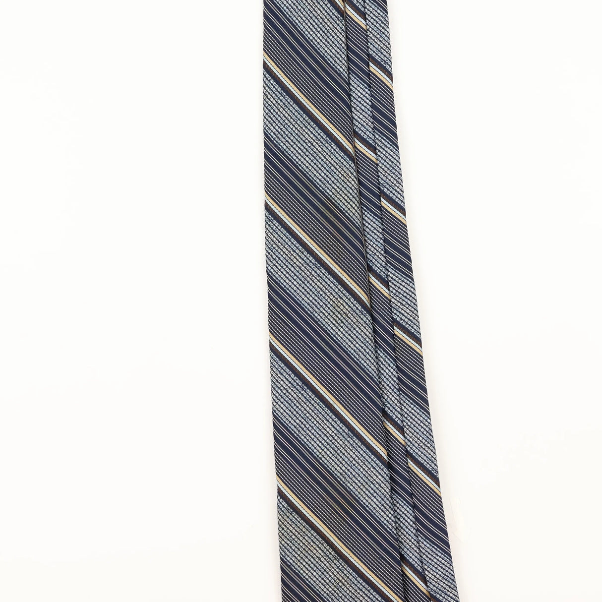 Damage Detail of Vintage 1980's Repp Striped Patterned Tie