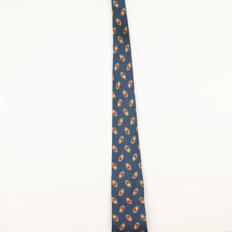 Damage of Vintage 1990's Olive Geometric Patterned Tie