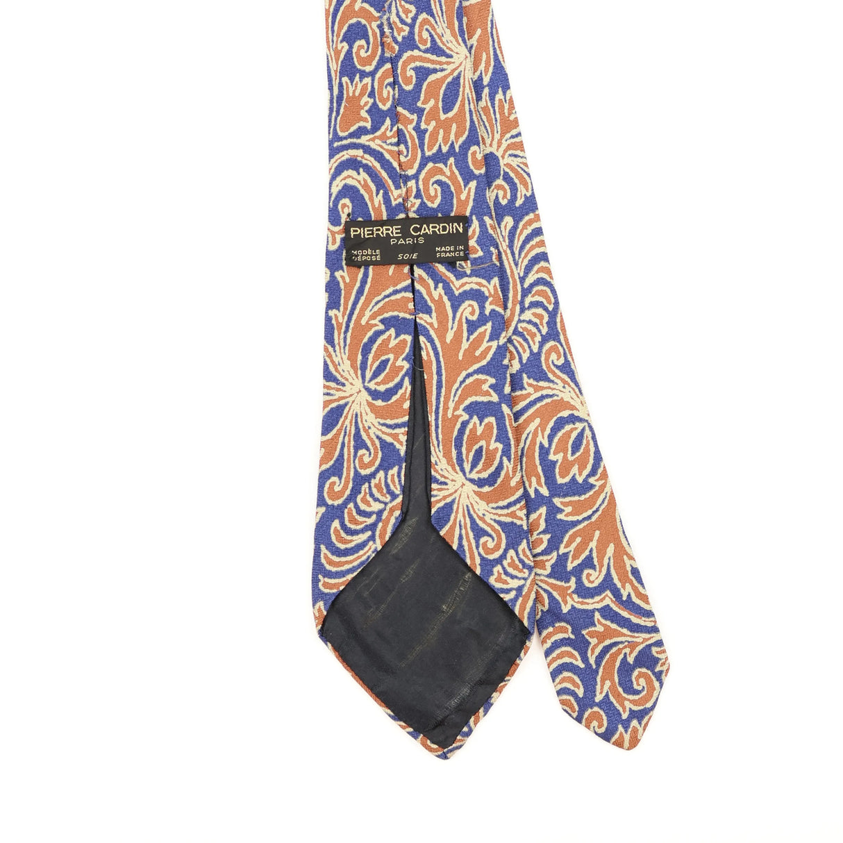 Damage Detail of Vintage 1980's Pierre Cardin Geometric Patterned Tie