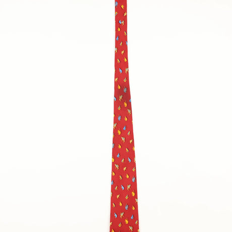 Damage of Vintage 1990's Brooks Brothers Frog Animal Print Patterned Tie