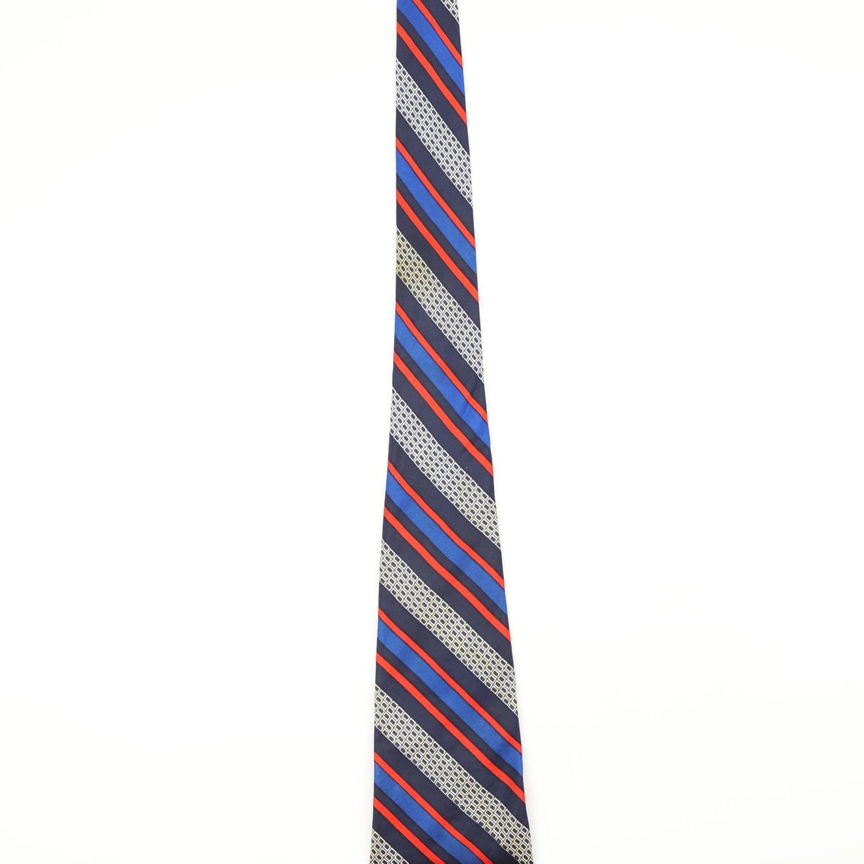 Damage of Vintage 1980's Yves Saint Laurent Striped Patterned Tie