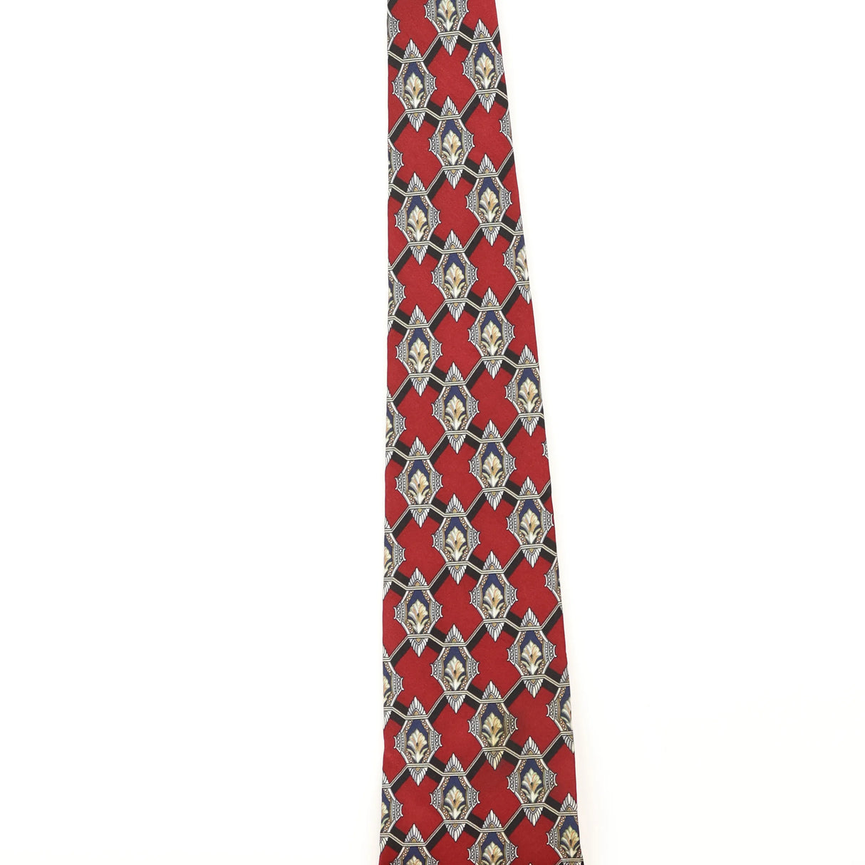 Damage Detail of Vintage 1990's Louis Feraud Paris Geometric Patterned Tie