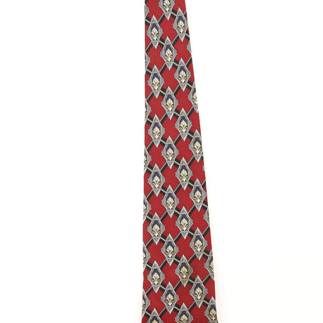 Damage Detail of Vintage 1990's Louis Feraud Paris Geometric Patterned Tie