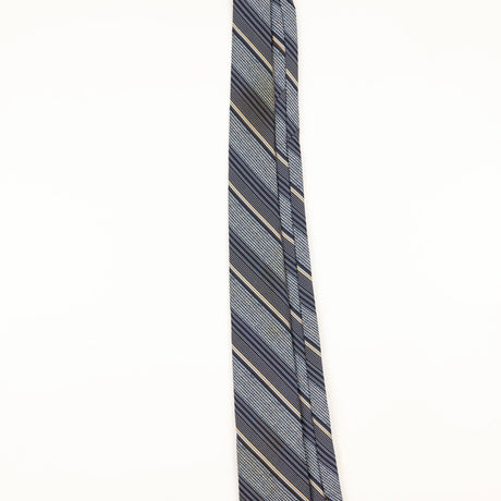 Damage of Vintage 1980's Repp Striped Patterned Tie