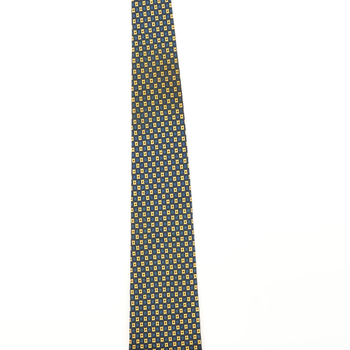 Damage Detail of Vintage 1990's Gieves & Hawkes Geometric Patterned Tie