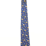 Damage Detail of Vintage 1990's Salvatore Ferragamo Tiger Geometric Patterned Tie
