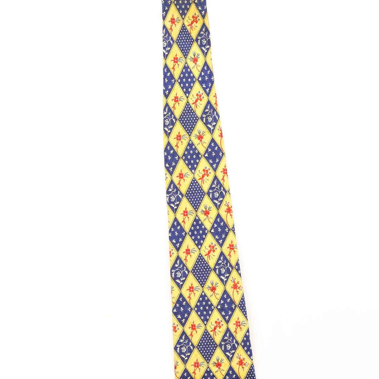 Damage Detail of Vintage 1990's Liberty of London Geometric Patterned Tie