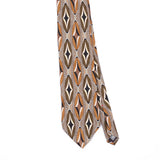 Front Front Detail of Vintage 1990's Cambridge Classics Geometric Patterned Tie