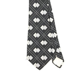 Front Front Detail of Vintage 1980's Nina Ricci Geometric Patterned Tie