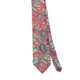 Front Front Detail of Vintage 1990's Floral Patterned Tie