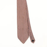 Front Front Detail of Vintage 1990's Karl Lagerfeld Geometric Patterned Tie