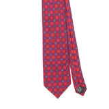 Front Detail of Vintage 1990's Harrods Check Patterned Tie