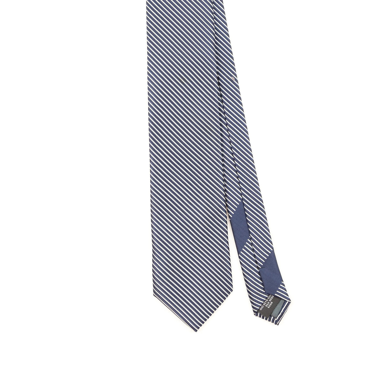 Front Detail of Vintage 1990's Ermenegildo Zegna Striped Patterned Tie