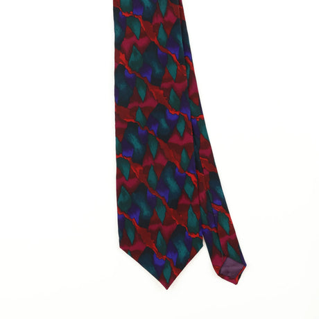 Front Front Detail of Vintage 1990's Jerry Garcia Abstract Patterned Tie