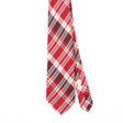 Front Front Detail of Vintage 1980's Tartan Plaids & Checks Patterned Tie