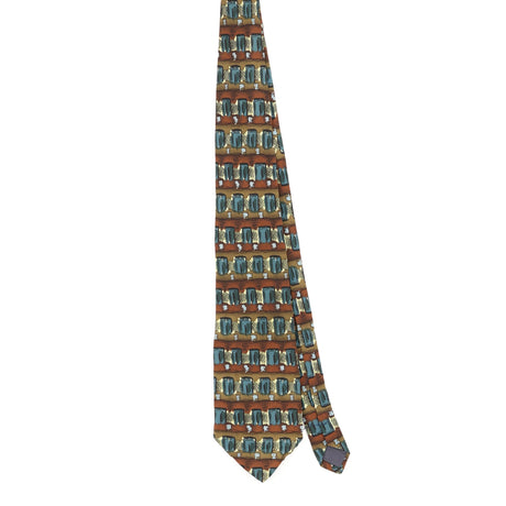 Front Front of Vintage 1990's Jerry Garcia Overseeing The Desert Geometric Patterned Tie