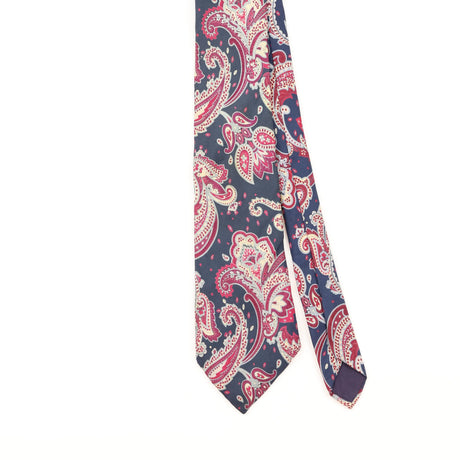 Front Detail of Vintage 1990's Stafford Paisley Patterned Tie