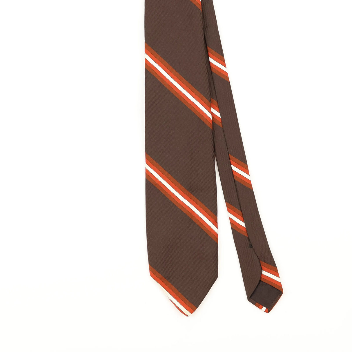 Front Detail of Vintage 1980's Striped Patterned Tie