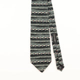 Front Detail of Vintage 1990's Zylos Geometric Patterned Tie