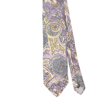 Front Front Detail of Vintage 1990's Isaco Abstract Patterned Tie
