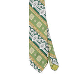 Front Front Detail of Vintage 1980's Wembley Geometric Patterned Tie