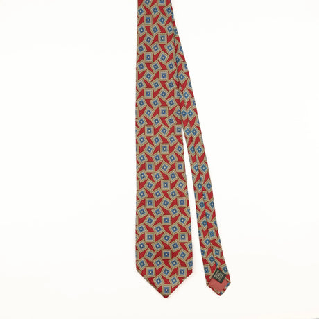 Front of Vintage 1990's Bert Pulitzer Geometric Patterned Tie