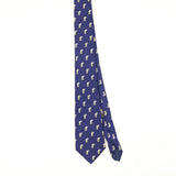 Front of Vintage 1990's Thomas Pink Elephant Geometric Patterned Tie
