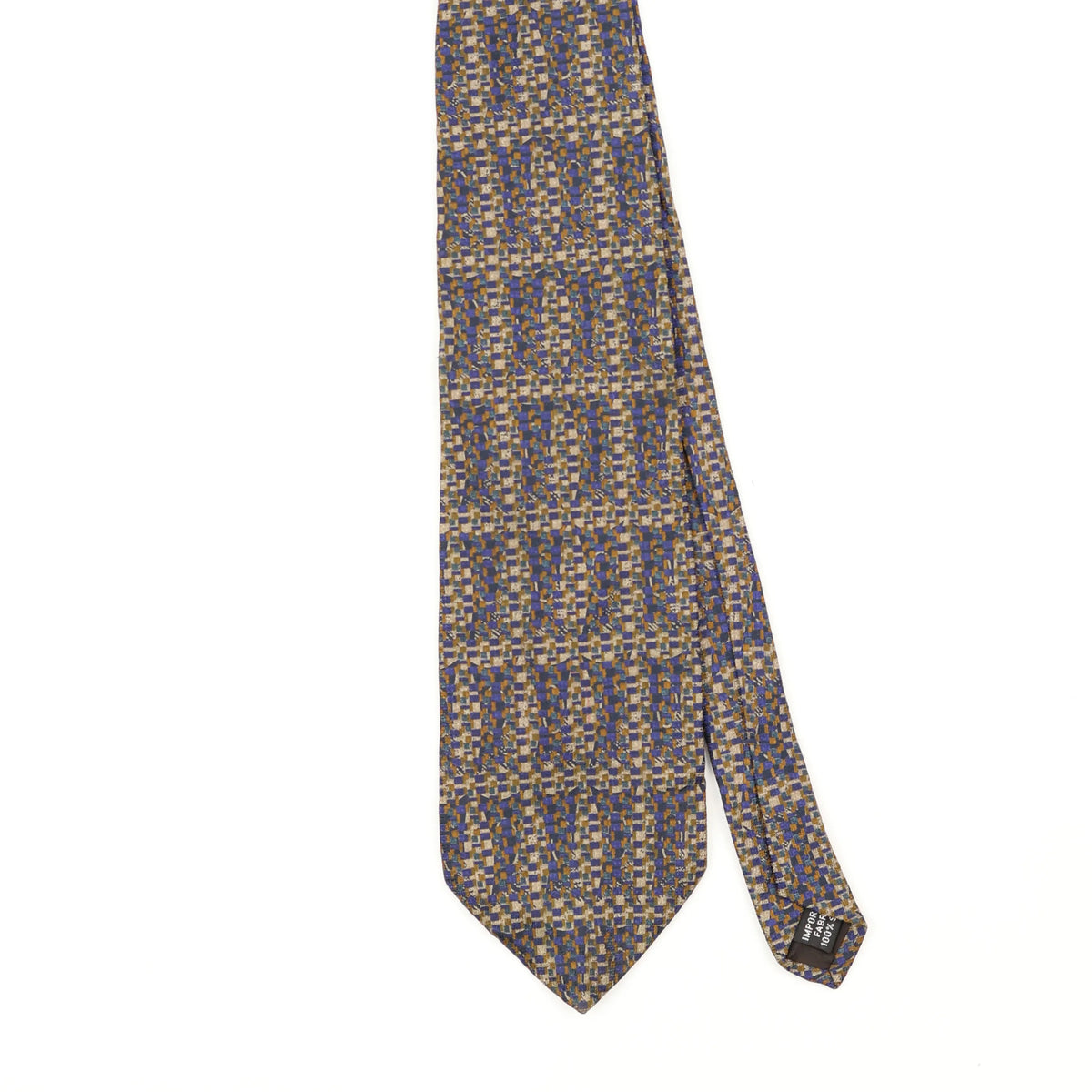 Front Front Detail of Vintage 1990's Croft & Barrow Geometric Patterned Tie