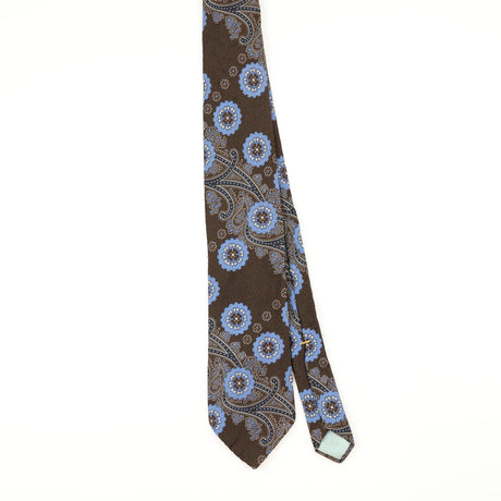 Front of Vintage 1980's Wembley Paisley Patterned Tie