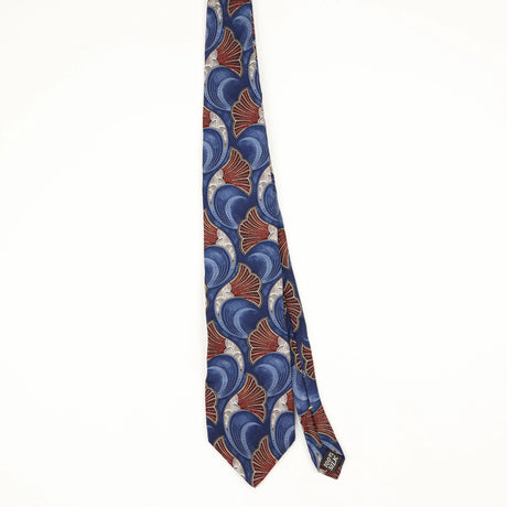 Front Front of Vintage 1990's Evan Picone Shells Abstract Patterned Tie