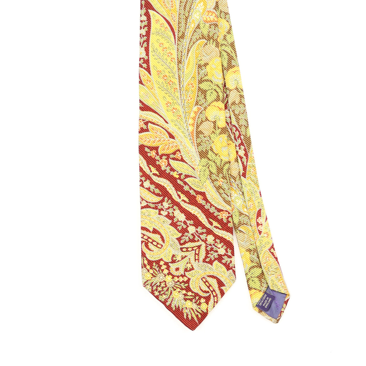 Front Front Detail of Vintage Liberty of London Paisley Patterned Tie