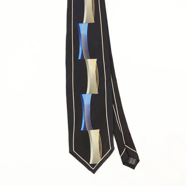 Front Front Detail of Vintage Abstract Patterned Tie
