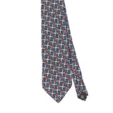 Front Front Detail of Vintage 1990's Zylos Geometric Patterned Tie