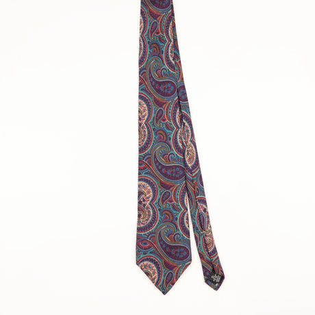 Front of Vintage Claybrooke Paisley Patterned Tie