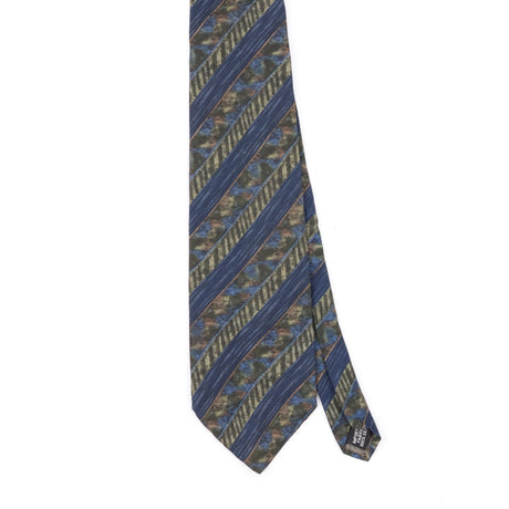Front Front Detail of Vintage 1990's Croft & Barrow Striped Patterned Tie