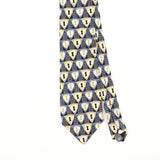 Front Detail of Vintage 1990's Zylos Geometric Patterned Tie